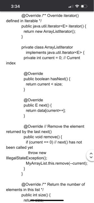 MyArrayList implements MyList { public static final int INITIAL_CAPACITY =16; private E]