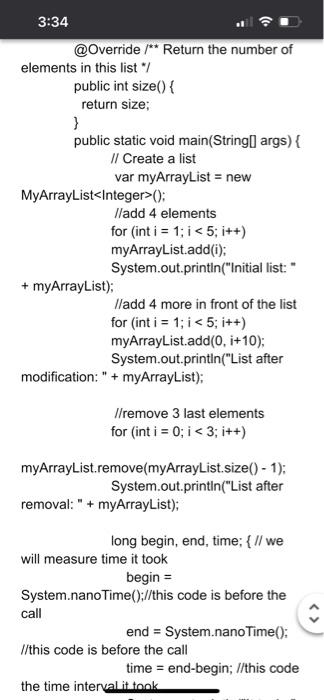 data =(E[]) new Object[INITIAL_CAPACITY]; private int size =0;// Number of elements in