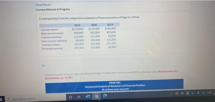  View Policies Current Attempt in Progress Condensed data from the comparative