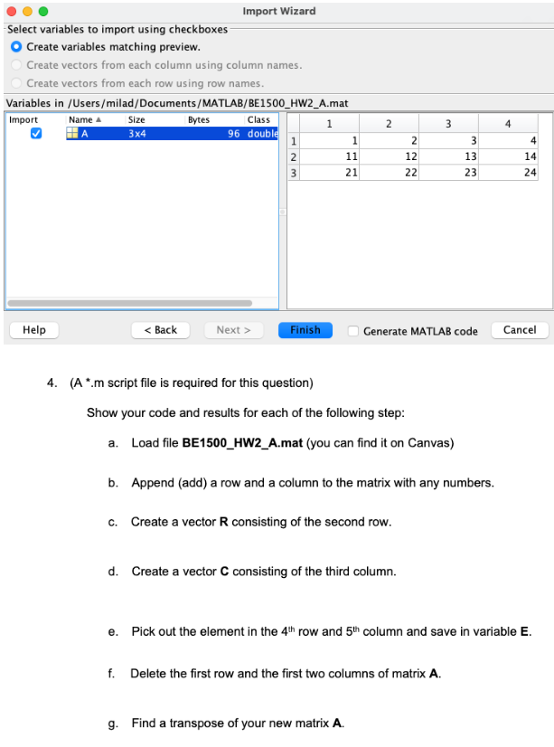  using MATLAB Select variables to import using checkboxes Create variables matching