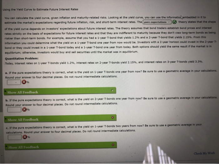 calculate the yleld curve, given inflation and maturity-related risks. Looking at the