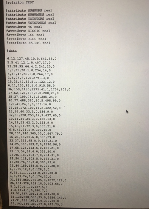 the other e This assignment involves building and evaluating fault prediction models