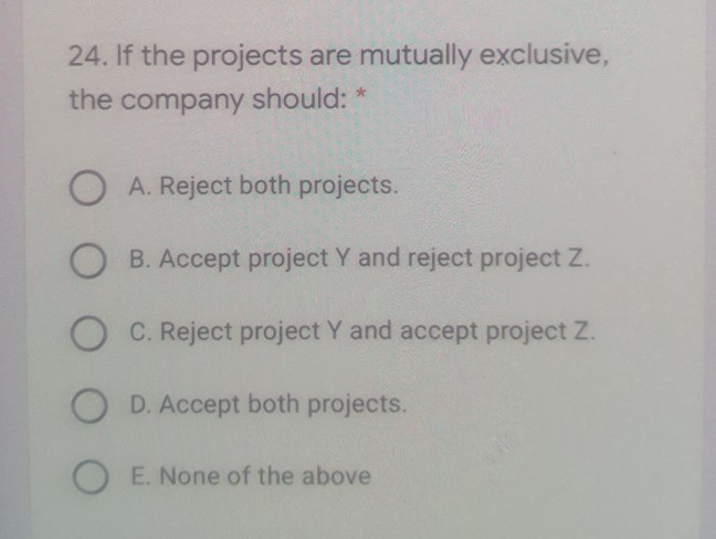 with a 12% cost of capital: Project Y Project Z Initial cost