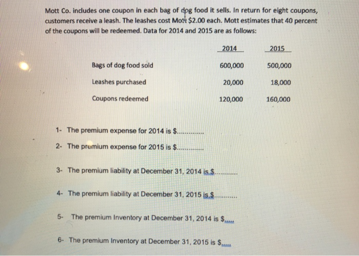 please answer section 4-5-6 please answer section 3-4-5-6 Mott Co. indudes one