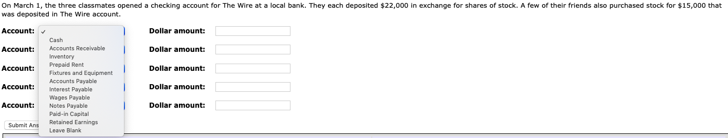for shares of stock. A few of their friends also purchased stock
