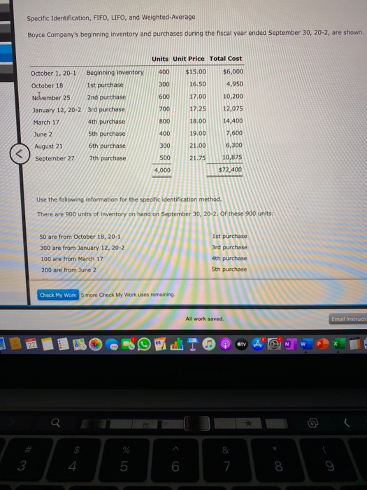  can someone help me as soon as possible please Specific Identification,