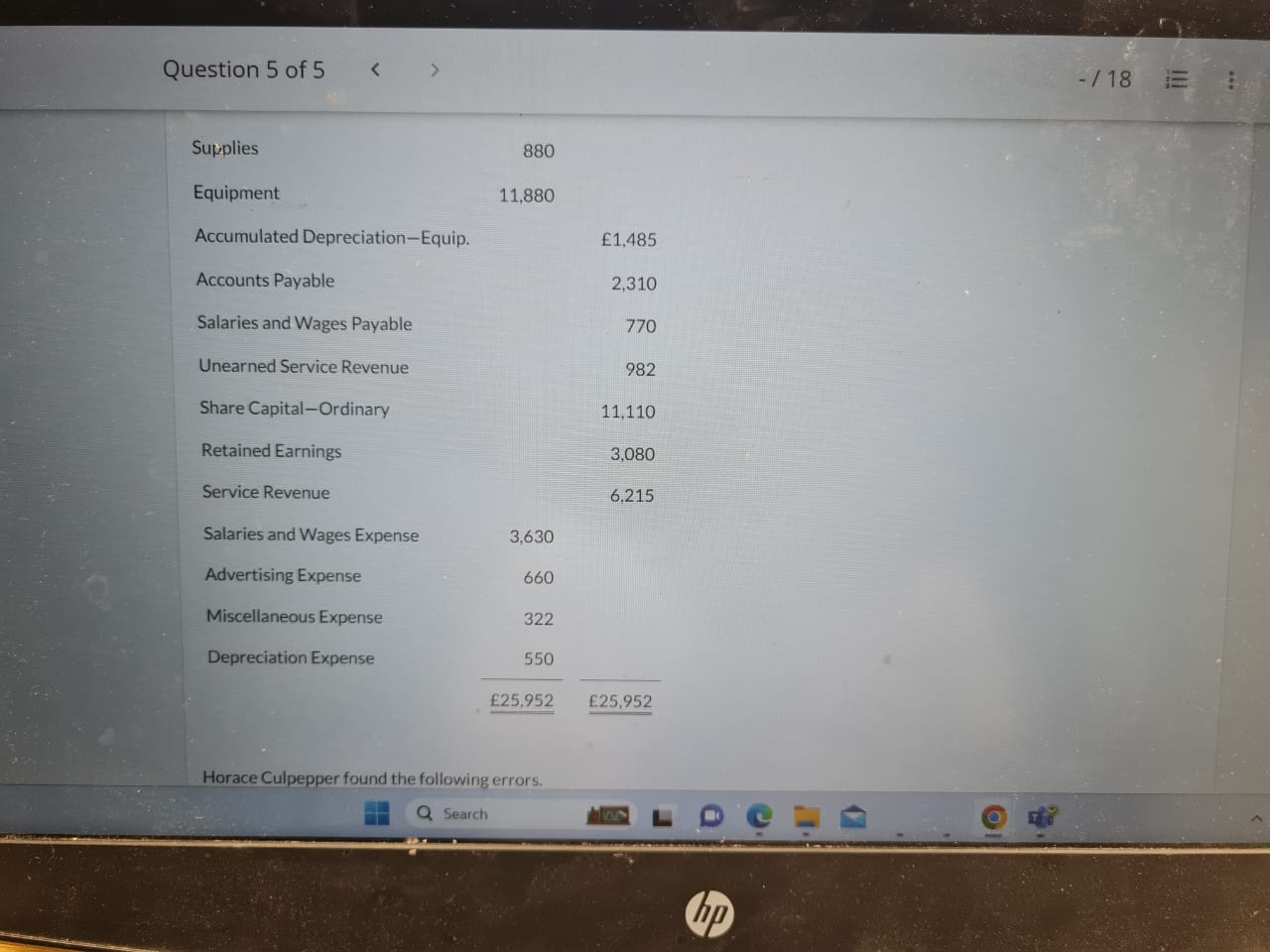 Cable to prepare financial statements for April 2020. Horace accumulated all the