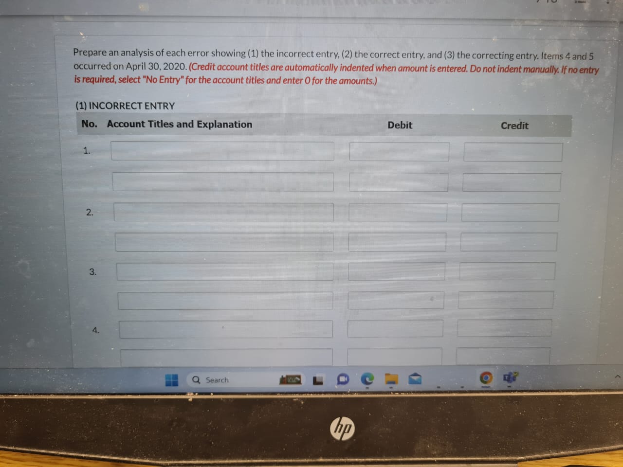 5 Horace Culpepper found the following errors. Horace Culpepper found the following