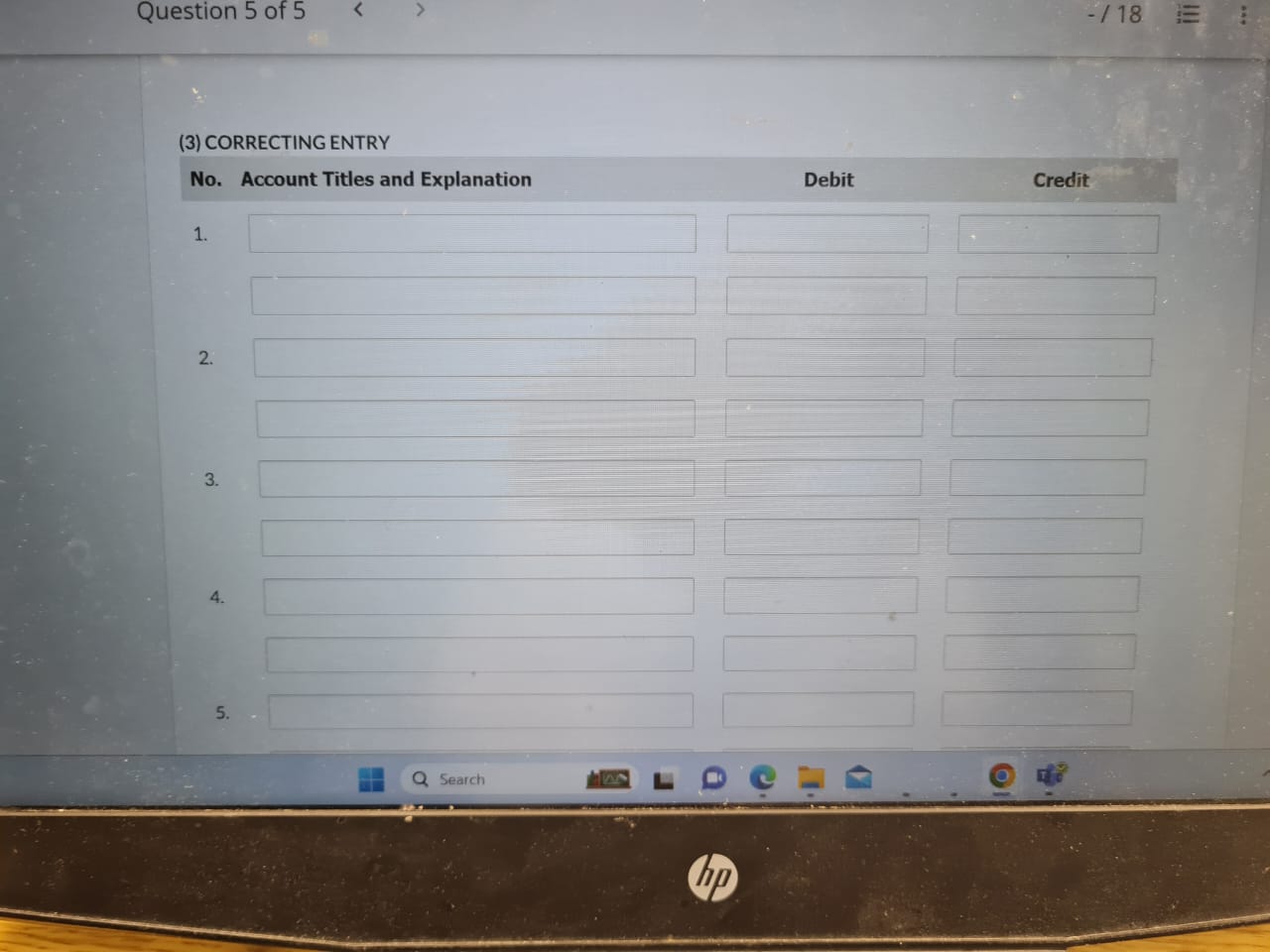 1,045 instead of 652. 2. A payment of 90 for advertising expense
