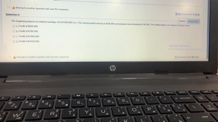 help me & Moving to another question will save this response. points