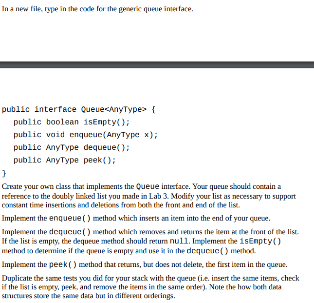  In a new file, type in the code for the generic