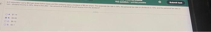 $8.6 per share before taxes and the company pays a dividend of
