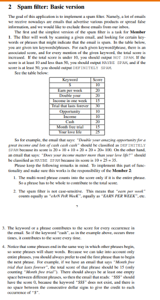 spam filter is shown in the picture below: 3.1 Fuzziness In working