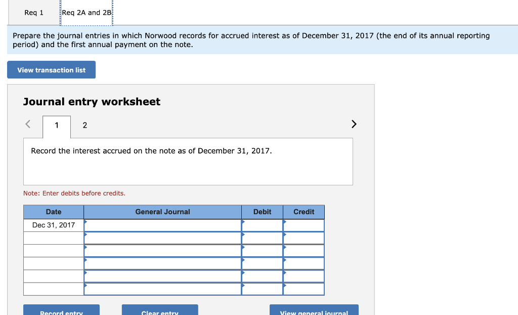 which Norwood records for accrued interest as of December 31, 2017 (the