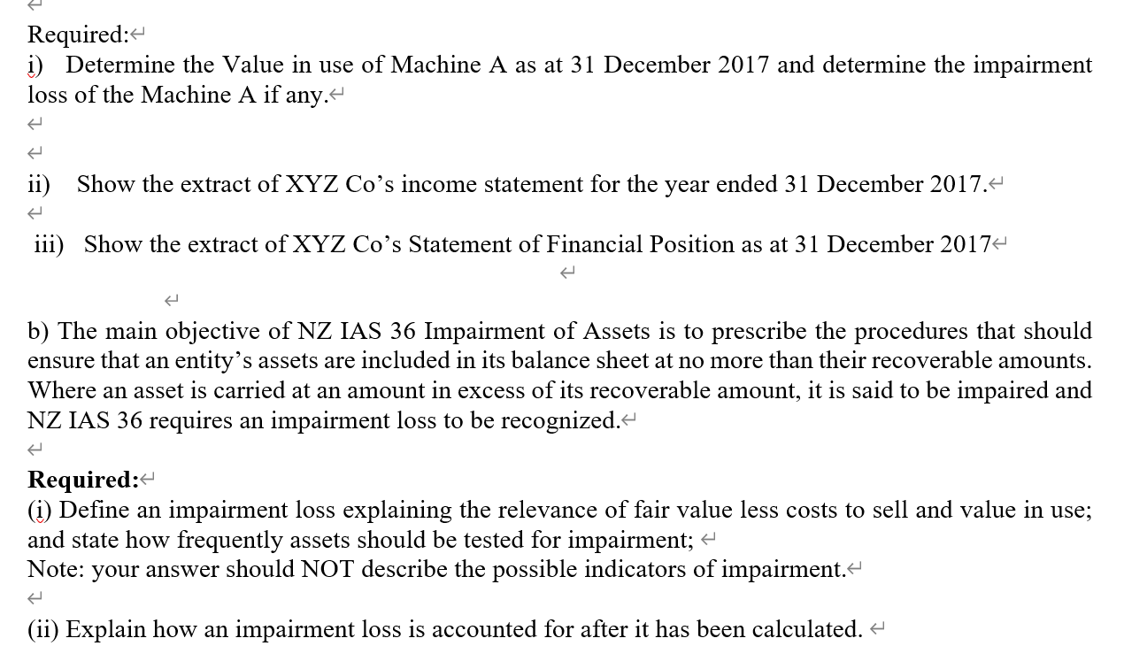 parts that are sold to customers some years ago. Machine A has