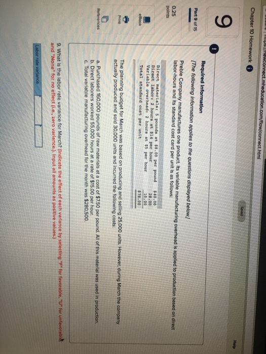  ml Chapter 10 Homework Help 9 Required information (The following information