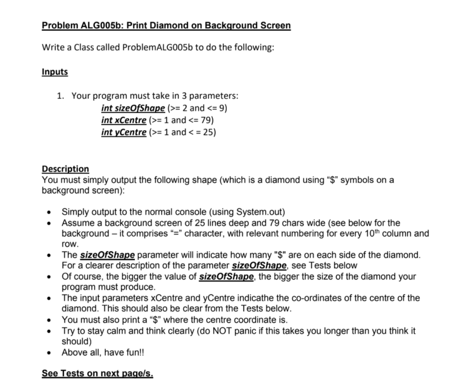 the console in Java. Please assist me with the code for this