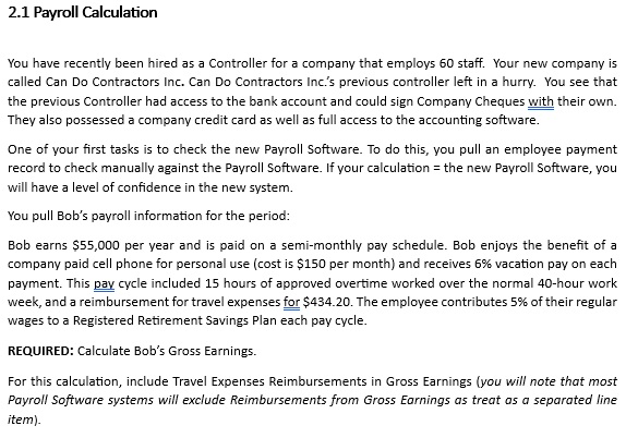 You have recently been hired as a Controller for a company