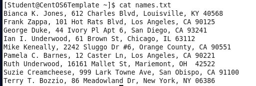  Linux/Unix egrep/grep Using names.txt (its just a linux text file with