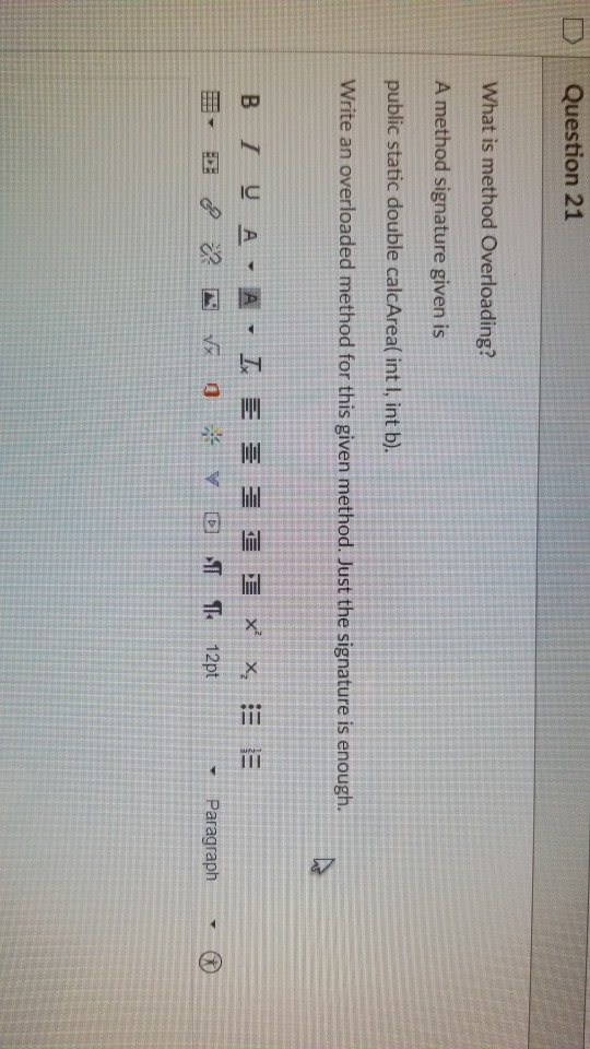 need help with these D | Question 21 What is method