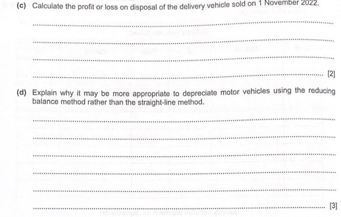 1 July 2021. On 1 July 2021, he purchased a delivery vehicle
