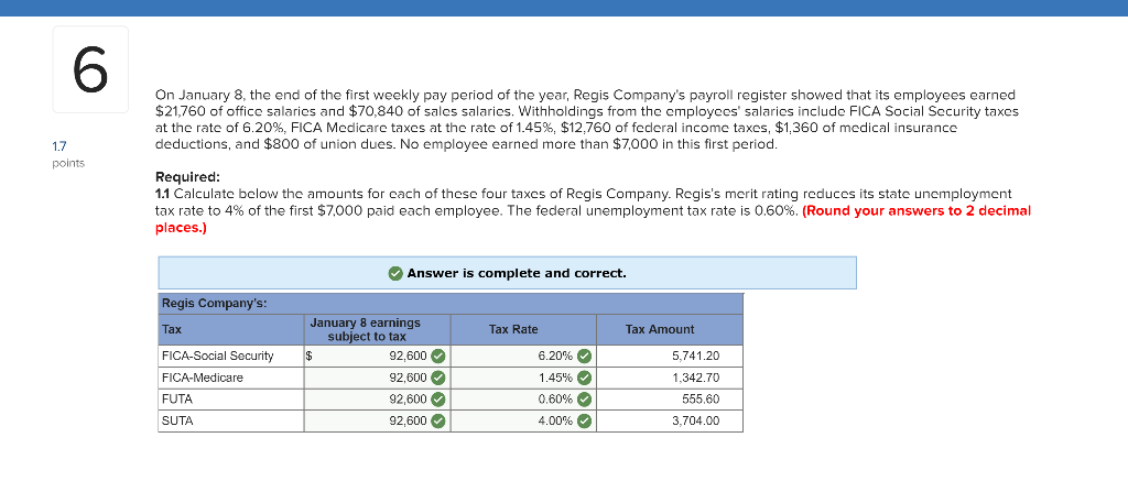 shows what is correct or incorrect for the work you have completed