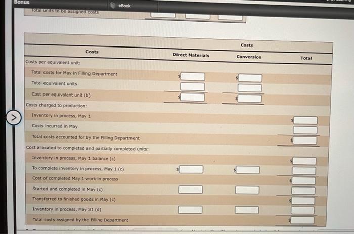 materials (1.200 X 57.20) $8.640 Conversion (1.200 x 80% x $3.00) $