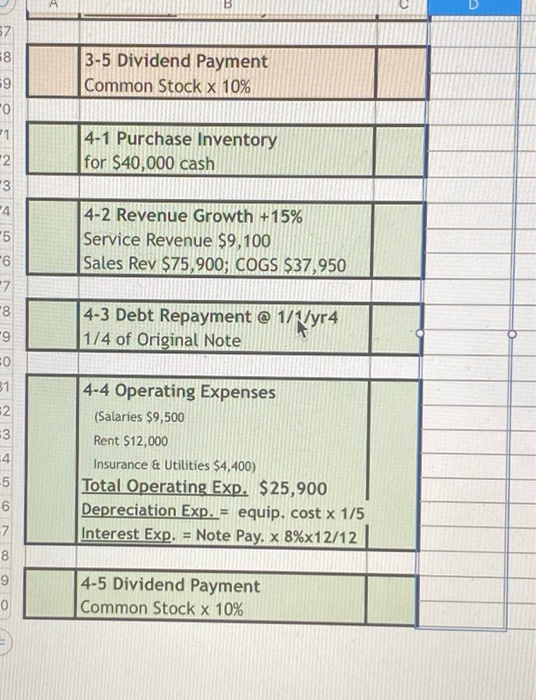 Horizontal Transaction Sample Fin Stmt B D Big Picture Project - ACCT2003