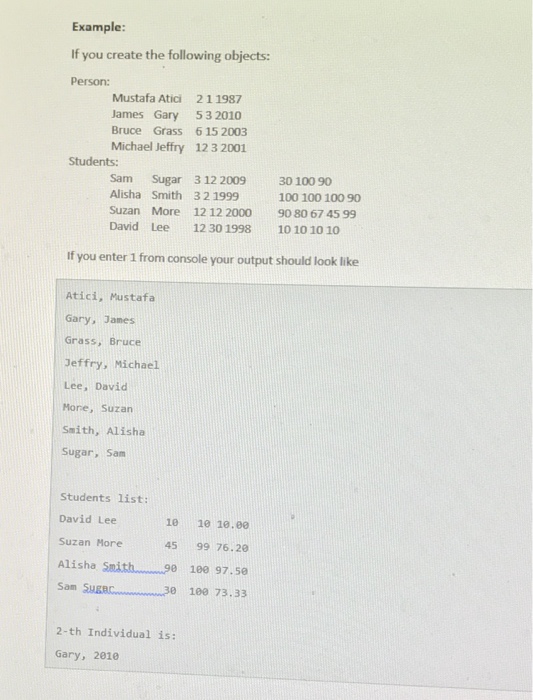 except the StudentMain. Please write the code to fit the prompt. Also,