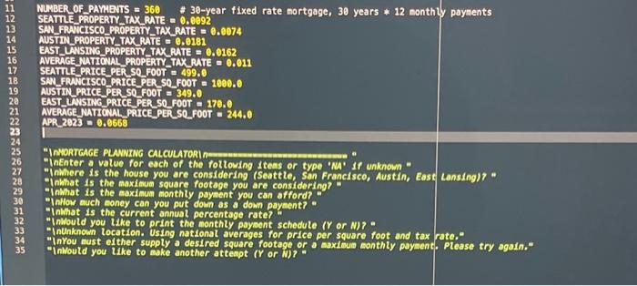 will first print a simple welcome message (use the provided strings), and