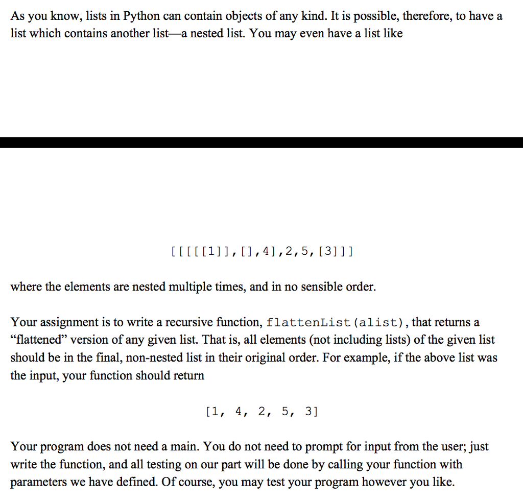  As you know, lists in Python can contain objects of any