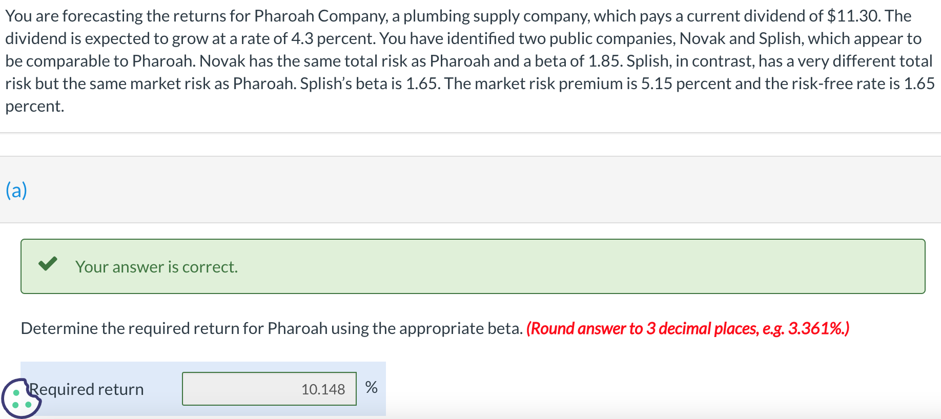  answer the second question The price You are forecasting the returns