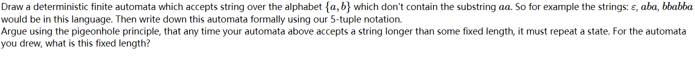  Draw a deterministic finite automata which accepts string over the alphabet