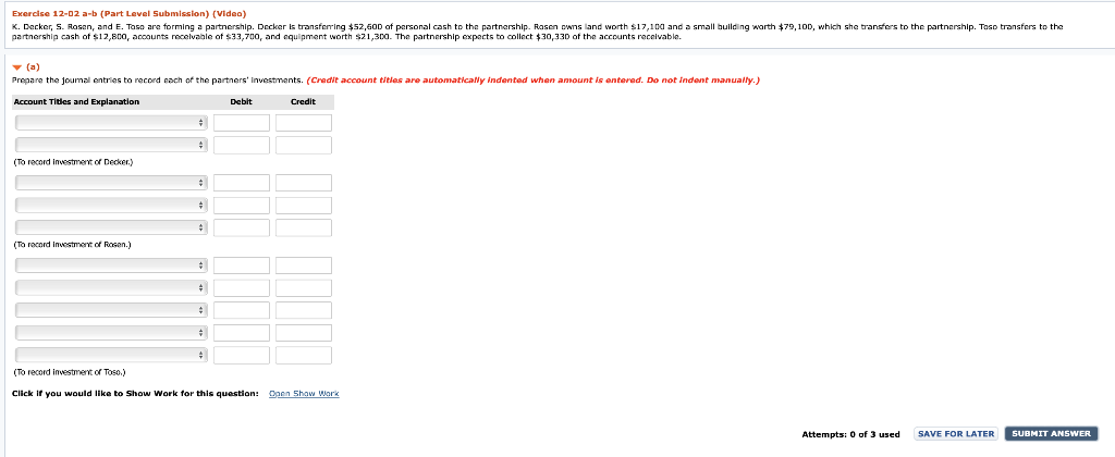 t Exercise 12-02 a-b (Part Level Submission) (Video) K. Decker, S