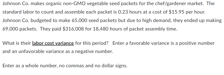  Johnson Co. makes organic non-GMO vegetable seed packets for the chef/gardener