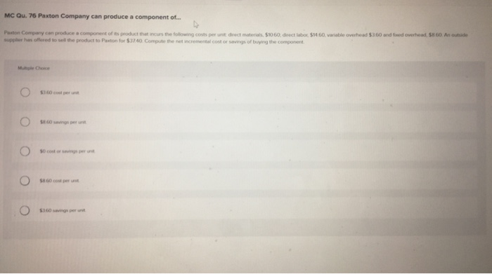  i need it as soon as possible MC Qu. 76 Paxton