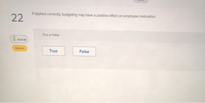  if applied correctly, budgeting may have a positive effect on employee