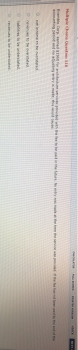  CALCULAFOR FULL SCREEN PRINTER VEtRSION 4 BACK NEXT Multiple Choice Question