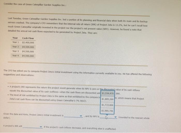 sometimes used together to make capital budgeting decisions. Consider the case of