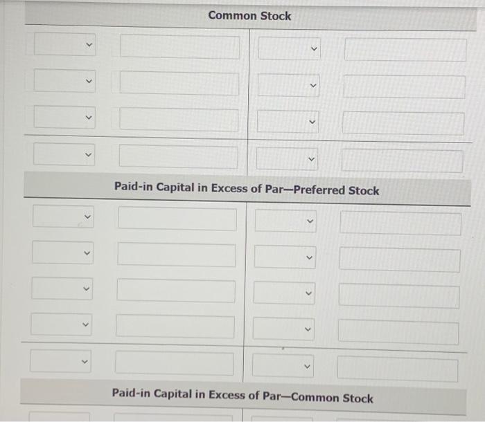 the ledger contained the following stockholders equity balances Preferred Stock (10.500 shares
