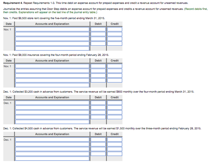 credits a liability account for unearned revenues. Journalize the related adjusting entries