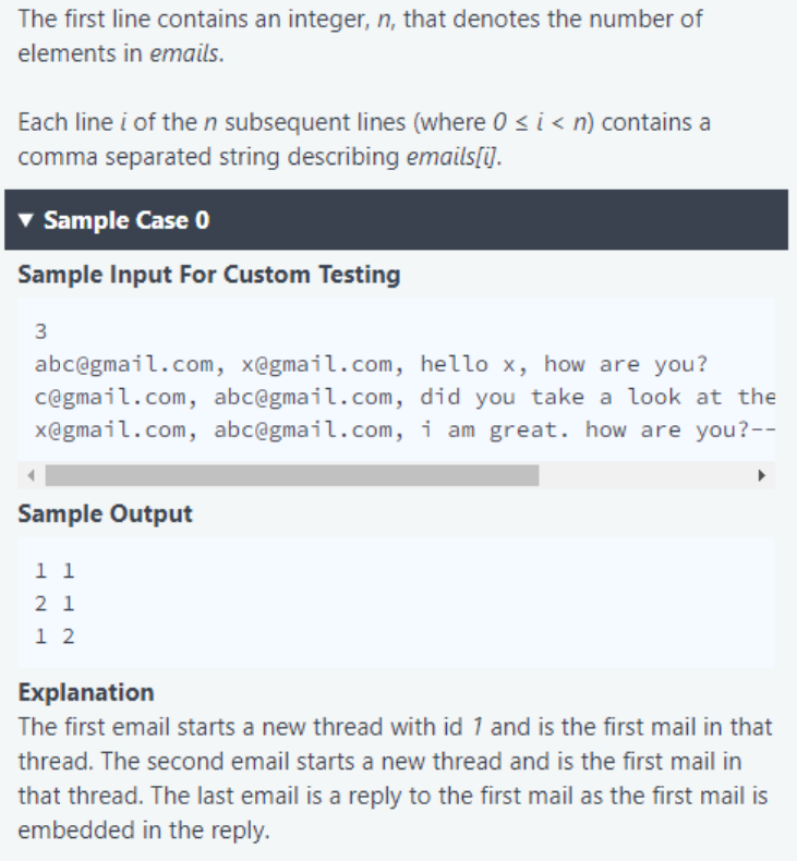The first line contains an integer, n, that denotes the number
