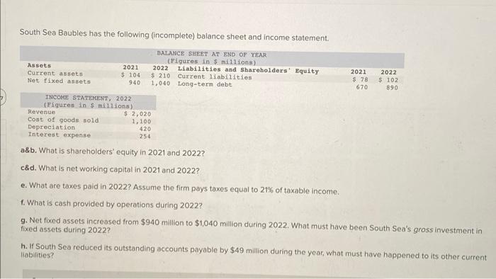  e. enter answer in millions rounded to 2 decimal places South