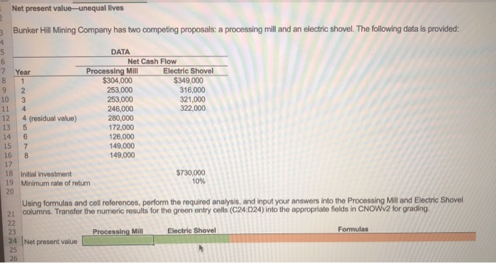 please include both formulas that will work in excel, thank you. Net