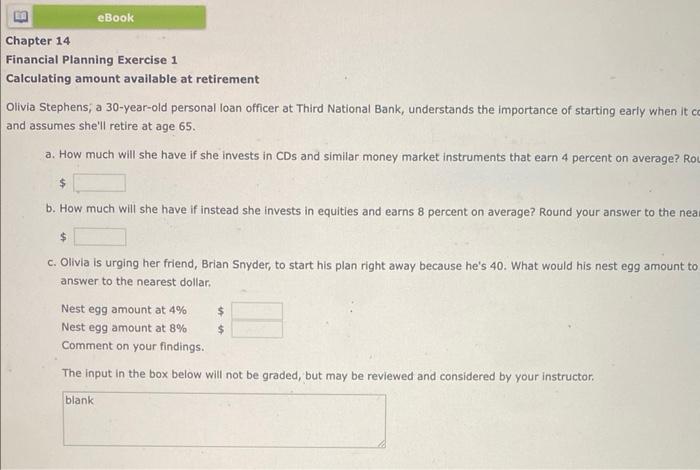  ancial Planning Exercise 1 sulating amount available at retirement ia Stephens;