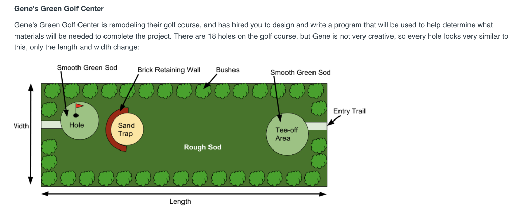 In python Gene's Green Golf Center Gene's Green Golf Center is remodeling