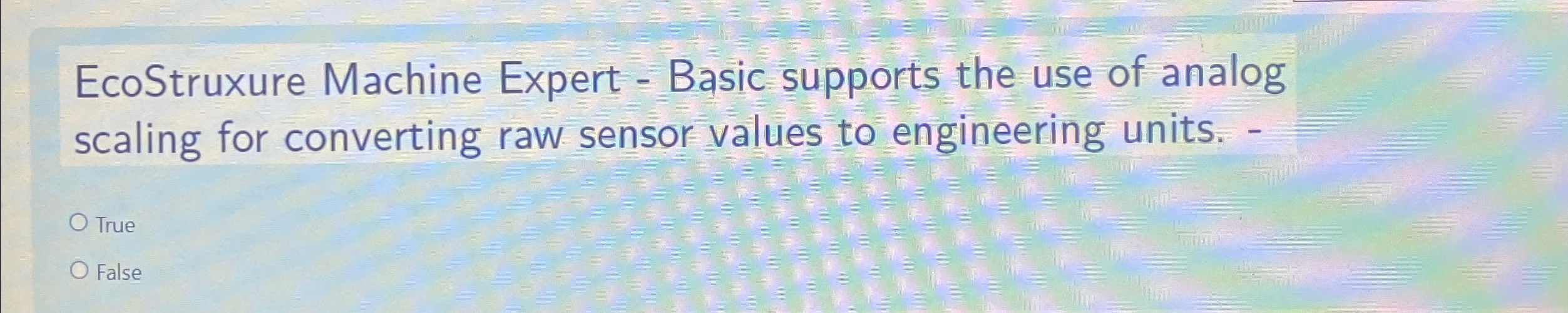  EcoStruxure Machine Expert - Basic supports the use of analog scaling