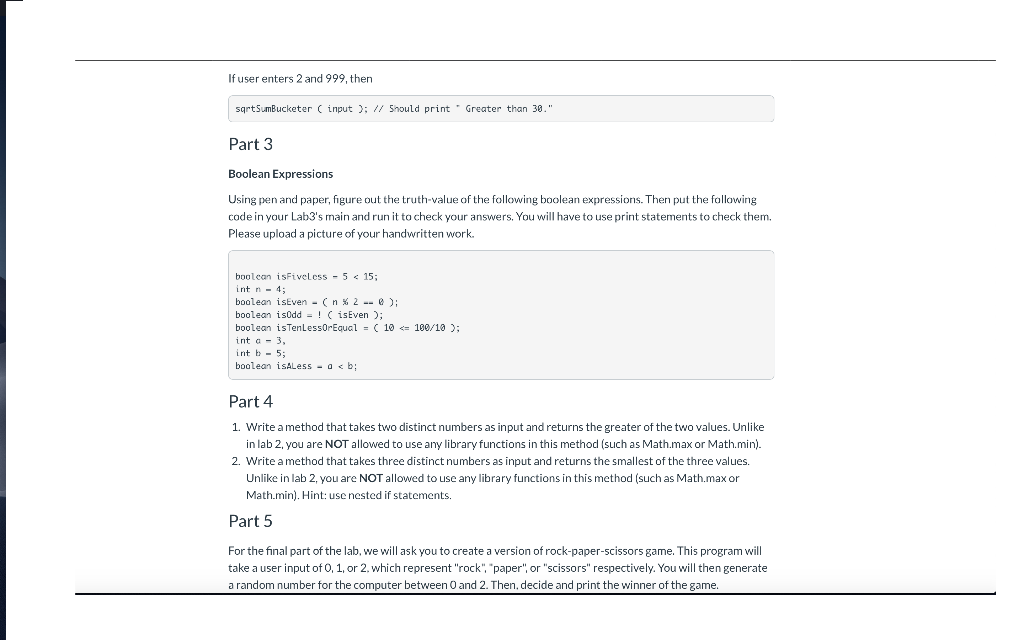 a method that takes a single argument, an integer, and prints the