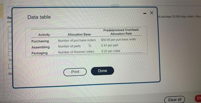 (Click the icon to view the data table) Each collar has three
