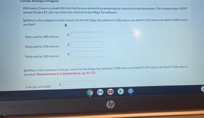  Current Attempt in Progress Will Jones, Crane is a small CPA
